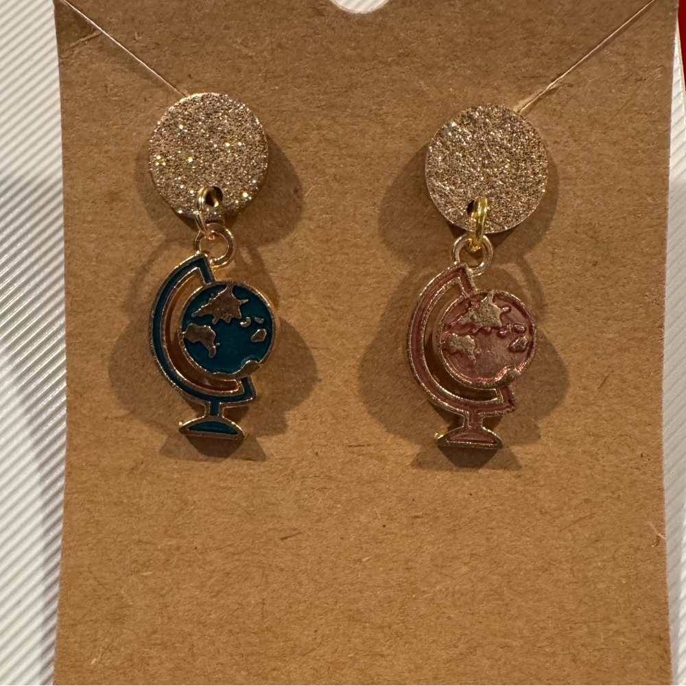 Handcrafted gold plated Study Glam drop earrings